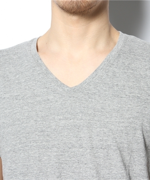 goa（ゴア）の「ナチュラルコットンＶネックＴee（Tシャツ/カットソー・メンズ・オフホワイト/キナリ/グレー/ベージュ・FREE）」の8枚目の写真