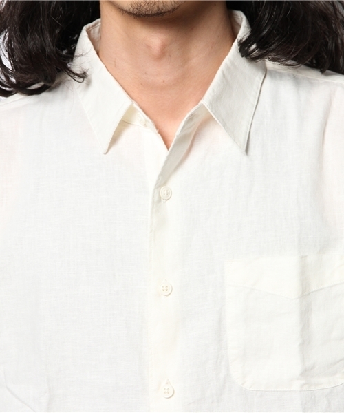 WEGO(ウィゴー)の「WEGO/コットンリネン7分袖シャツ(シャツ/ブラウス・メンズ・サックスブルー/ロイヤルブルー/ライトピンク/ホワイト/ブルー系その他/ネイビー/ブラック/ライトイエロー/レッド/ホワイト系その他/ライム・MEDIUM/LARGE)」の17枚目の写真