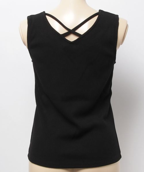 one way（ワンウェイ）の「バッククロスタンク（タンクトップ・レディース・ホワイト/ライトブラウン/オフホワイト/ブラック/ダークグリーン・M）」の7枚目の写真