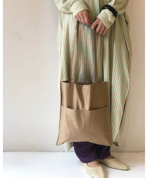 TODAYFUL(トゥデイフル)の「コーティングトートバッグ(トートバッグ・レディース・ベージュ/パープル/キナリ・FREE)」の1枚目の写真