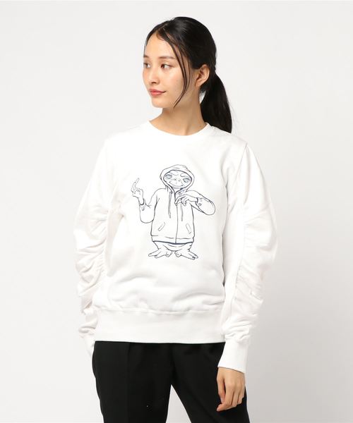 【新品タグ付】muveil ミュベール E.T. トレーナー MUVEIL（ミュベール）の「【MUVEIL(ミュベール)】E.T.刺繍トレーナー