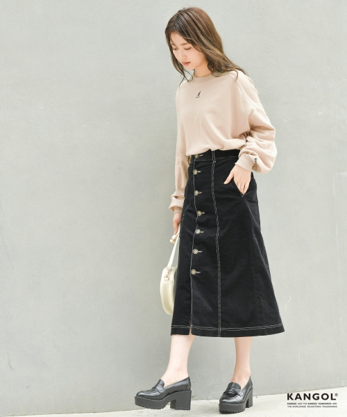 KANGOL（カンゴール）の「カンゴールBIGウラケプルオーバー 855026（スウェット・レディース・ホワイト/ブラック/ベージュ/パープル・FREE）」の7枚目の写真