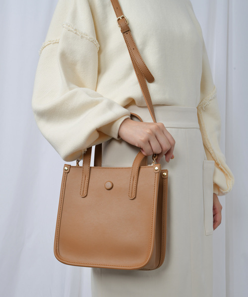 Ambre Neige(アンブルネージュ)の「スクエアミニバッグ【WEB/EC限定商品】(ショルダーバッグ・レディース・ホワイト/ブラック/キャメル・FREE)」の3枚目の写真