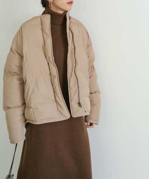 select MOCA（セレクトモカ）の「ウールタートルロングニット/リブスリーブビックシルエットニットワンピース（ニット/セーター・レディース・ベージュ/ブラウン・FREE）」の10枚目の写真