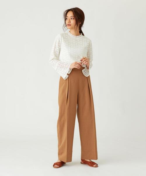 EMMEL REFINES（エメルリファインズ）の「FC レース スタンドブラウス（シャツ/ブラウス・レディース・オフホワイト/ブラック・FREE）」の16枚目の写真