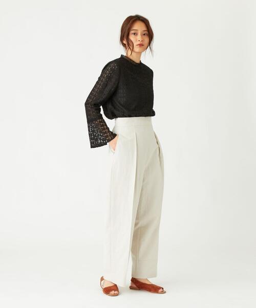 EMMEL REFINES（エメルリファインズ）の「FC レース スタンドブラウス（シャツ/ブラウス・レディース・オフホワイト/ブラック・FREE）」の14枚目の写真