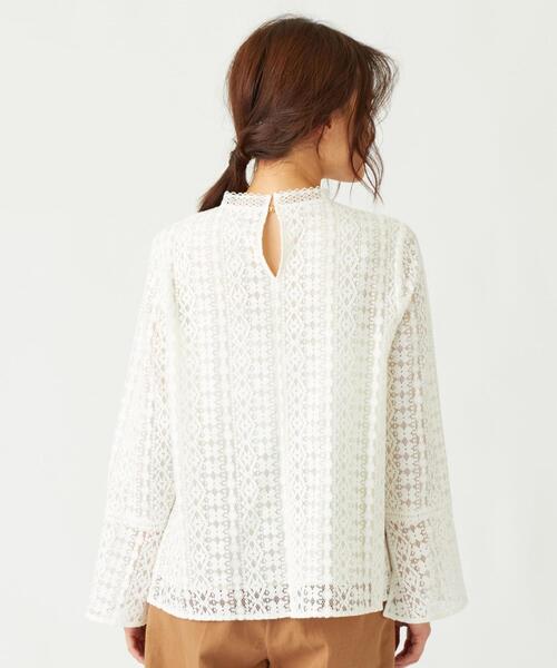 EMMEL REFINES（エメルリファインズ）の「FC レース スタンドブラウス（シャツ/ブラウス・レディース・オフホワイト/ブラック・FREE）」の11枚目の写真