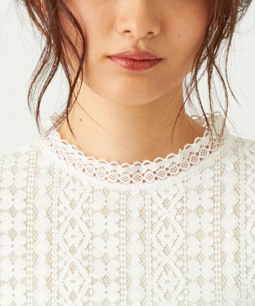 EMMEL REFINES（エメルリファインズ）の「FC レース スタンドブラウス（シャツ/ブラウス・レディース・オフホワイト/ブラック・FREE）」の10枚目の写真