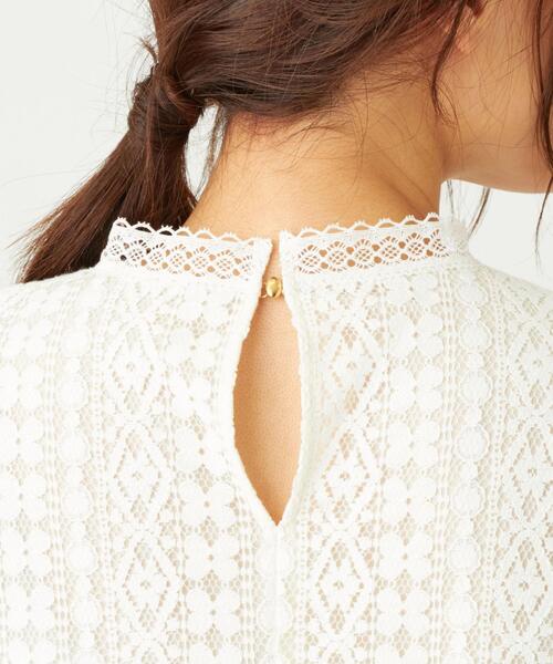 EMMEL REFINES（エメルリファインズ）の「FC レース スタンドブラウス（シャツ/ブラウス・レディース・オフホワイト/ブラック・FREE）」の6枚目の写真