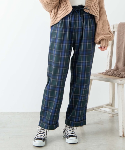 WEGO（ウィゴー）の「WEGO/チェックワイドペグパンツ（その他パンツ・レディース・グレー系その他2/ベージュ系その他2/グリーン系その他2・FREE）」の3枚目の写真