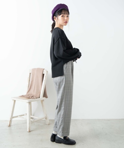 WEGO（ウィゴー）の「WEGO/チェックワイドペグパンツ（その他パンツ・レディース・グレー系その他2/ベージュ系その他2/グリーン系その他2・FREE）」の14枚目の写真