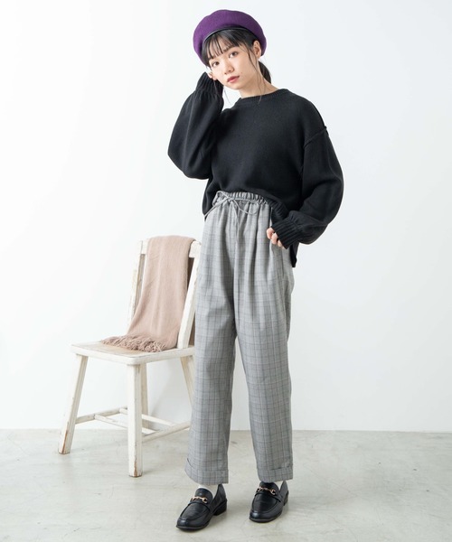 WEGO（ウィゴー）の「WEGO/チェックワイドペグパンツ（その他パンツ・レディース・グレー系その他2/ベージュ系その他2/グリーン系その他2・FREE）」の9枚目の写真