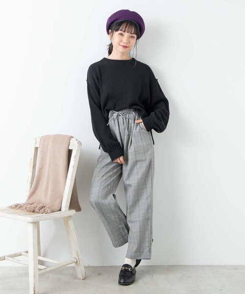 WEGO（ウィゴー）の「WEGO/チェックワイドペグパンツ（その他パンツ・レディース・グレー系その他2/ベージュ系その他2/グリーン系その他2・FREE）」の10枚目の写真