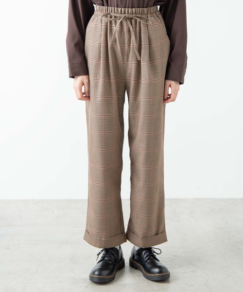 WEGO（ウィゴー）の「WEGO/チェックワイドペグパンツ（その他パンツ・レディース・グレー系その他2/ベージュ系その他2/グリーン系その他2・FREE）」の8枚目の写真