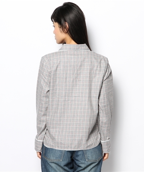 BEAMS BOY(ビームスボーイ)の「BEAMS BOY / チェック パジャマシャツ(シャツ/ブラウス・レディース・グレー/チャコールグレー・ONE SIZE)」の5枚目の写真