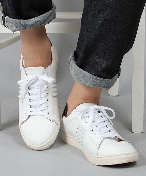 CAMINANDO（カミナンド）の「【CAMINANDO(カミナンド)】別注レザースニーカー/メキシコMADE（スニーカー・メンズ・ブラック/ホワイト・MEDIUM/SMALL/LARGE）」の3枚目の写真