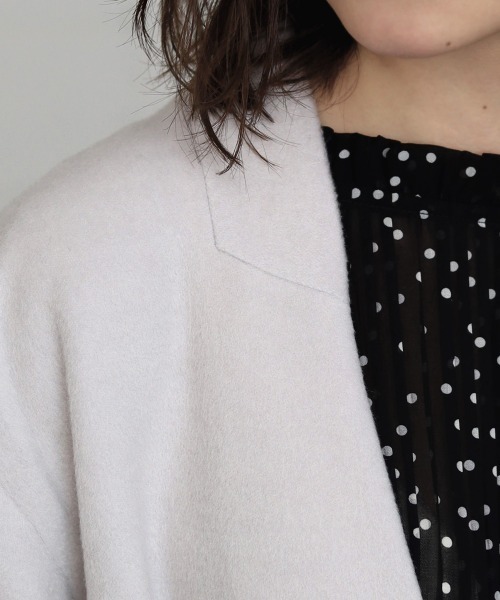 Bou Jeloud(ブージュルード)の「Vネックロングコート(チェスターコート・レディース・グレー系その他/ブラック・FREE)」の12枚目の写真