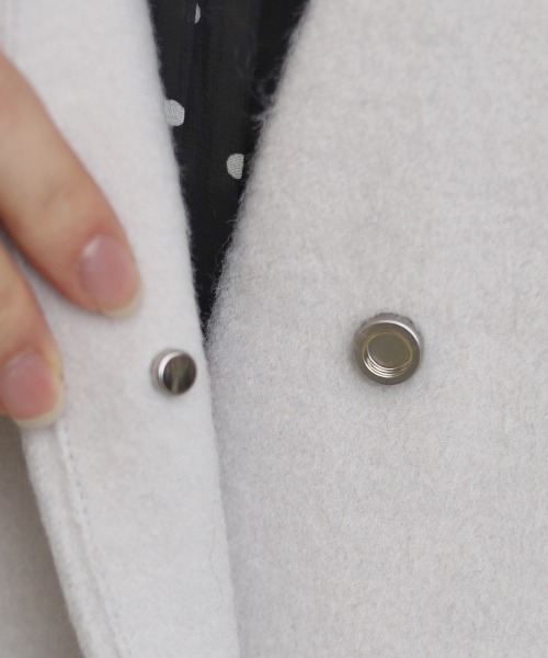 Bou Jeloud(ブージュルード)の「Vネックロングコート(チェスターコート・レディース・グレー系その他/ブラック・FREE)」の13枚目の写真