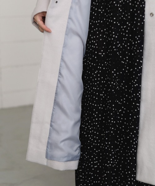 Bou Jeloud(ブージュルード)の「Vネックロングコート(チェスターコート・レディース・グレー系その他/ブラック・FREE)」の16枚目の写真