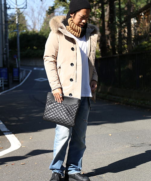 And A(アンドエー)の「キルティングレザークラッチ(クラッチバッグ・メンズ・ブラック/ネイビー・FREE)」の11枚目の写真