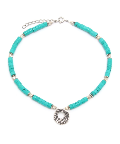 NANO universe(ナノユニバース)の「smbati/Turquoise×Silver Ak(アンクレット・メンズ・ターコイズブルー・LARGE)」の1枚目の写真