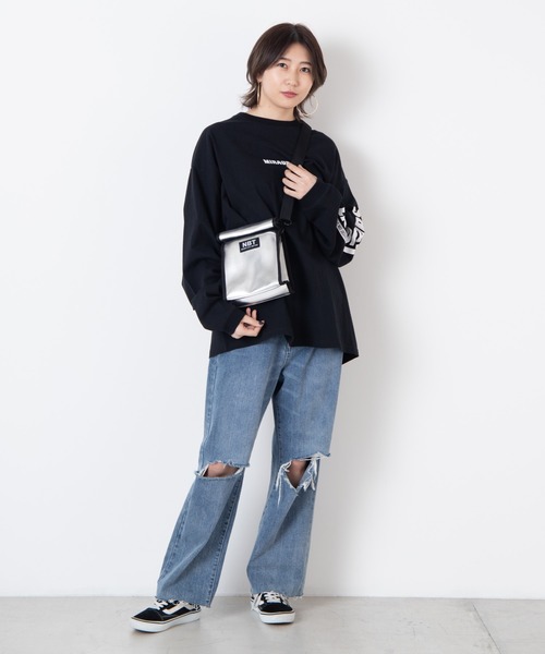 WEGO（ウィゴー）の「WEGO/ロールフラップロゴショルダーバッグ（ショルダーバッグ・レディース・シルバー/ブラック・FREE）」の15枚目の写真