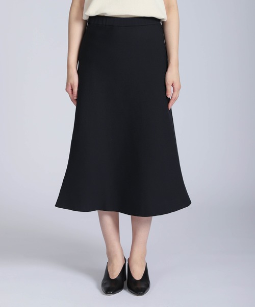 FLUID(フルイド)の「Fluid.(フルイド) WASHABLE HIGHSTRETCH HOLLOW YARN(スカート・レディース・ネイビー/カーキ・1/2)」の2枚目の写真