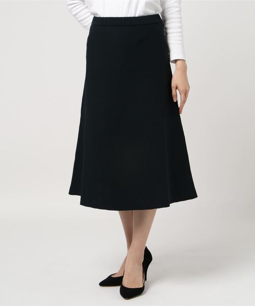 FLUID(フルイド)の「Fluid.(フルイド) WASHABLE HIGHSTRETCH HOLLOW YARN(スカート・レディース・ネイビー/カーキ・1/2)」の5枚目の写真