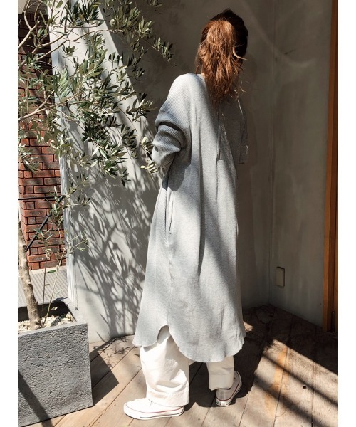 ulu（ウル）の「3way shell button thermal cardigan onepierce（ワンピース・レディース・ブラック/カーキ/グレー・FREE）」の14枚目の写真