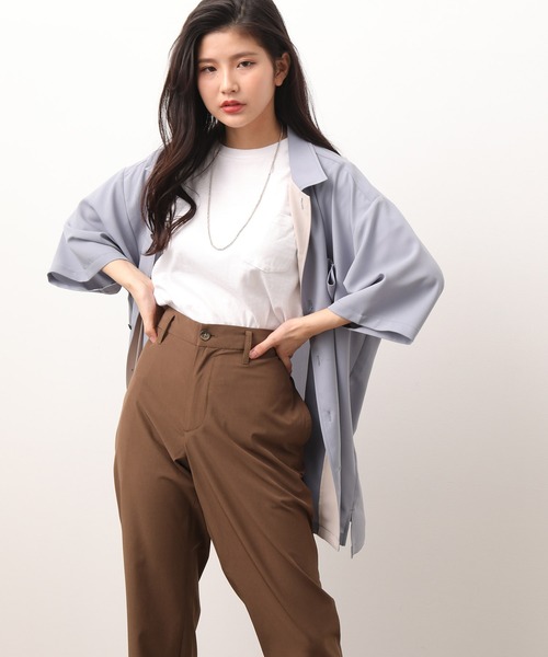 JUNRED（ジュンレッド）の「襟配色オープンカラーシャツ（シャツ/ブラウス・メンズ・ダークブラウン/サックスブルー/ブルー系その他4・S/M/L）」の2枚目の写真