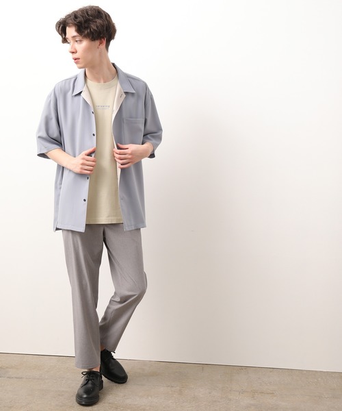 JUNRED（ジュンレッド）の「襟配色オープンカラーシャツ（シャツ/ブラウス・メンズ・ダークブラウン/サックスブルー/ブルー系その他4・S/M/L）」の19枚目の写真