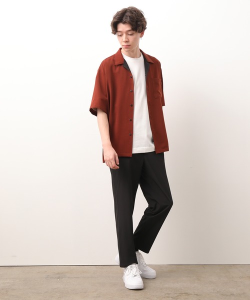 JUNRED（ジュンレッド）の「襟配色オープンカラーシャツ（シャツ/ブラウス・メンズ・ダークブラウン/サックスブルー/ブルー系その他4・S/M/L）」の16枚目の写真