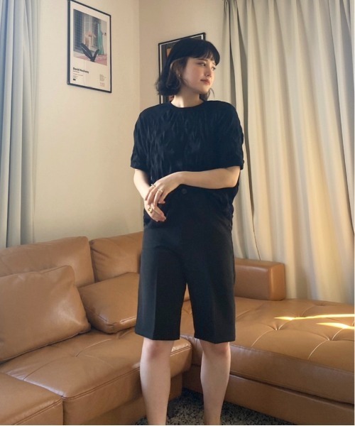 Heather（ヘザー）の「ホソミバミューダショートパンツ　887225（その他パンツ・レディース・ブラック/アイボリー・FREE）」の13枚目の写真