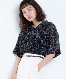 WEGO | WEGO/シャーリングオープンカラーシャツ(シャツ/ブラウス)