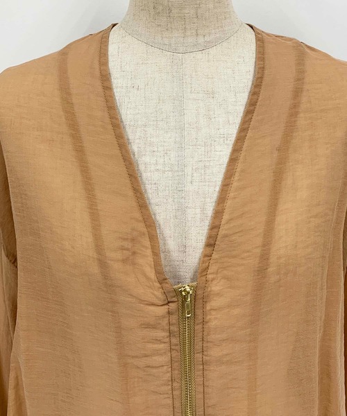 PICCIN(ピッチン)の「バックフリルシアーブルゾン(ブルゾン・レディース・カーキ/ブラック・L/M)」の21枚目の写真