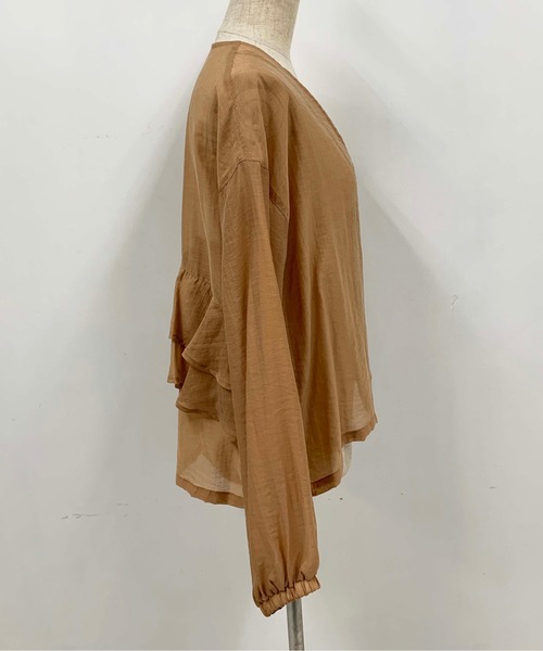 PICCIN(ピッチン)の「バックフリルシアーブルゾン(ブルゾン・レディース・カーキ/ブラック・L/M)」の19枚目の写真