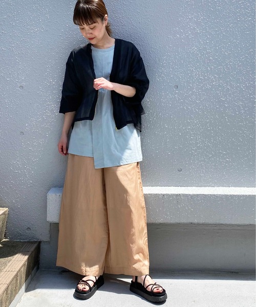 PICCIN(ピッチン)の「バックフリルシアーブルゾン(ブルゾン・レディース・カーキ/ブラック・L/M)」の16枚目の写真