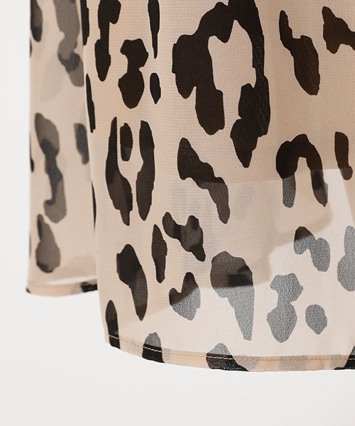 AZUL by moussy（アズールバイマウジー）の「BIG LEOPARD FLARE SKIRT/ビッグレオパードフレアスカート（スカート・レディース・ブラック系その他/ベージュ系その他・MEDIUM/SMALL）」の11枚目の写真