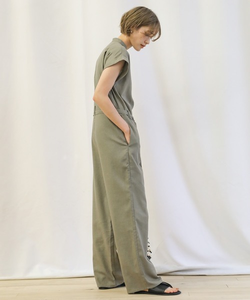 select MOCA（セレクトモカ）の「2020 SS フレンチスリーブジャンプスーツ（その他トップス・レディース・カーキオリーブ/キナリ・FREE）」の4枚目の写真
