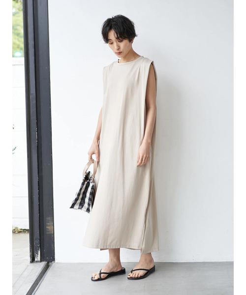 AMERICAN HOLIC（アメリカンホリック）の「バックドレープフレンチスリーブマキシワンピース　＊〇（ワンピース・レディース・ブラウン/ブルー/ベージュ/ブラック・M/L）」の22枚目の写真