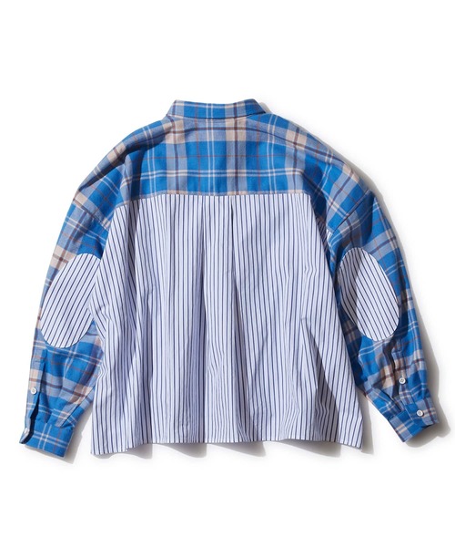 F/CE. (エフシーイー)の「F/CE. SWITCHING CHECK SHIRT / エフシーイー 切り替えチェックシャツ(シャツ/ブラウス・レディース・ピンク/ブルー・FREE)」の4枚目の写真