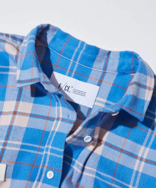F/CE. (エフシーイー)の「F/CE. SWITCHING CHECK SHIRT / エフシーイー 切り替えチェックシャツ(シャツ/ブラウス・レディース・ピンク/ブルー・FREE)」の7枚目の写真