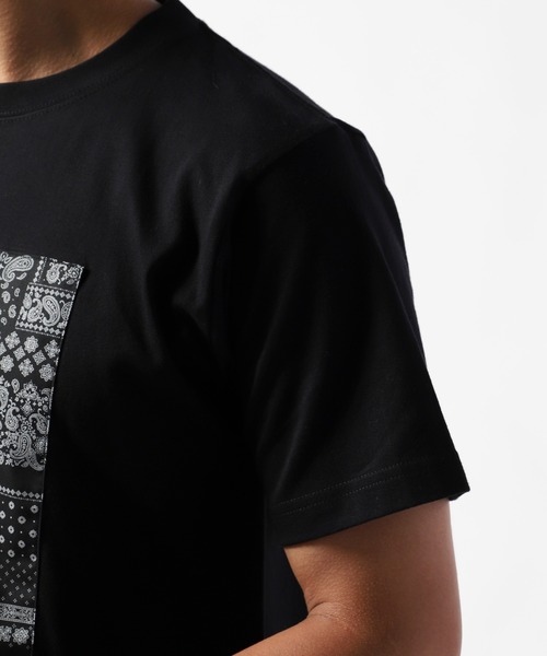 TETE HOMME(テットオム)の「ペーズリー柄パネルクルーネックTシャツ(Tシャツ/カットソー・メンズ・ホワイト/ブラック/ネイビー・MEDIUM/LARGE/X-LARGE)」の8枚目の写真