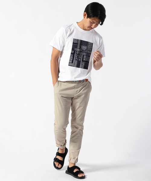 TETE HOMME(テットオム)の「ペーズリー柄パネルクルーネックTシャツ(Tシャツ/カットソー・メンズ・ホワイト/ブラック/ネイビー・MEDIUM/LARGE/X-LARGE)」の11枚目の写真