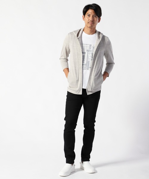 TETE HOMME(テットオム)の「ペーズリー柄パネルクルーネックTシャツ(Tシャツ/カットソー・メンズ・ホワイト/ブラック/ネイビー・MEDIUM/LARGE/X-LARGE)」の13枚目の写真