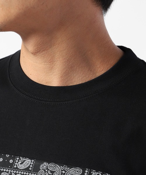 TETE HOMME(テットオム)の「ペーズリー柄パネルクルーネックTシャツ(Tシャツ/カットソー・メンズ・ホワイト/ブラック/ネイビー・MEDIUM/LARGE/X-LARGE)」の9枚目の写真