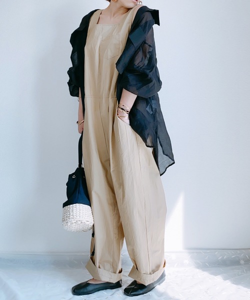 ap retro（アプレトロ）の「ポケット付きシアボリュームシャツ【ZOZO限定アイテム】（シャツ/ブラウス・レディース・オフホワイト/ブラック・FREE）」の10枚目の写真