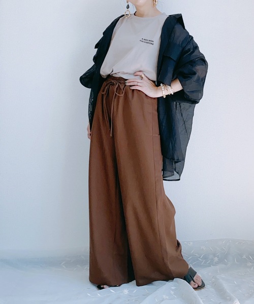 ap retro（アプレトロ）の「ポケット付きシアボリュームシャツ【ZOZO限定アイテム】（シャツ/ブラウス・レディース・オフホワイト/ブラック・FREE）」の13枚目の写真