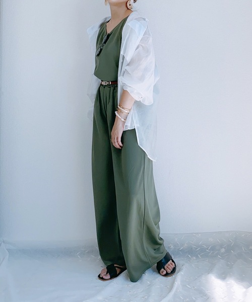 ap retro（アプレトロ）の「ポケット付きシアボリュームシャツ【ZOZO限定アイテム】（シャツ/ブラウス・レディース・オフホワイト/ブラック・FREE）」の19枚目の写真