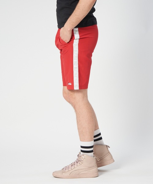 FILA(フィラ)の「【FILA/フィラ】メンズナイロンハーフパンツ / テープデザイン(その他パンツ・メンズ・ブラック/ネイビー/レッド・MEDIUM/LARGE/X-LARGE)」の3枚目の写真